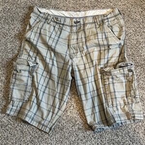 Vintage Y2K 2000s Levis Silver Tab Multi Plaid Baggy Cargo Shorts Skater Mens 40